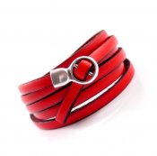 Rött armband av läder